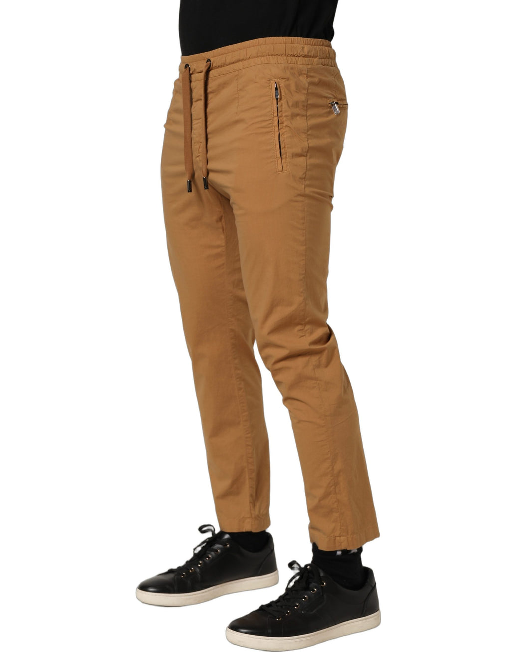 Brown MidWaist Skinny Jogger Sweatpants Pants