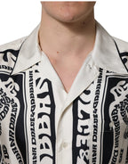 Black White Logo Bandana Short Sleeves Shirt