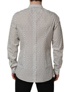 White Logo GOLD Long Sleeves Dress Shirt