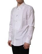 White GOLD Long Sleeves Bib Men Dress Shirt