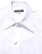 White MARTINI Long Sleeves Men Dress Shirt