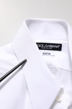 White MARTINI Long Sleeves Men Dress Shirt