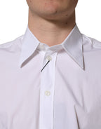 White Cotton Sleeveless Formal Dress Shirt