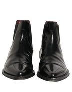 Black Chelsea Slip On Men Ankle Boots Shoes