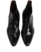 Black Chelsea Slip On Men Ankle Boots Shoes