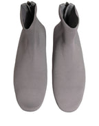 Gray Stretch Mesh Men Ankle Boots Shoes