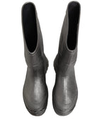 Metallic Silver Pull On Rain Boots Men Shoes