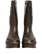 Bronze PVC Pull On Rain Boots Men Shoes