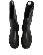 Black PVC Pull On Rain Boots Men Shoes