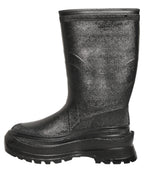 Black PVC Pull On Rain Boots Men Shoes