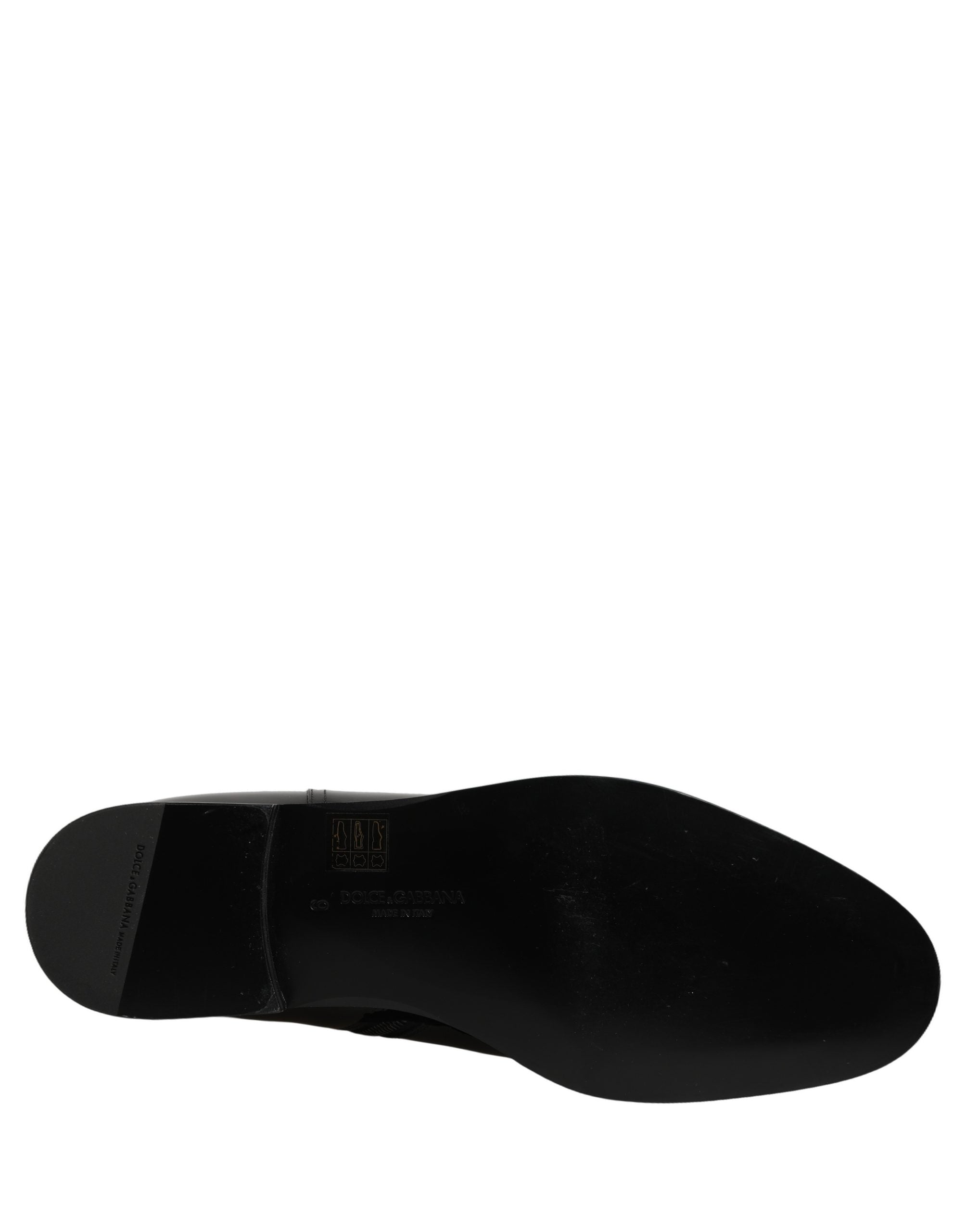Black Leather Logo Buckle Mid Calf Boots Shoes