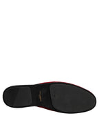 Red Suede Slides Flat Slipper Men Shoes