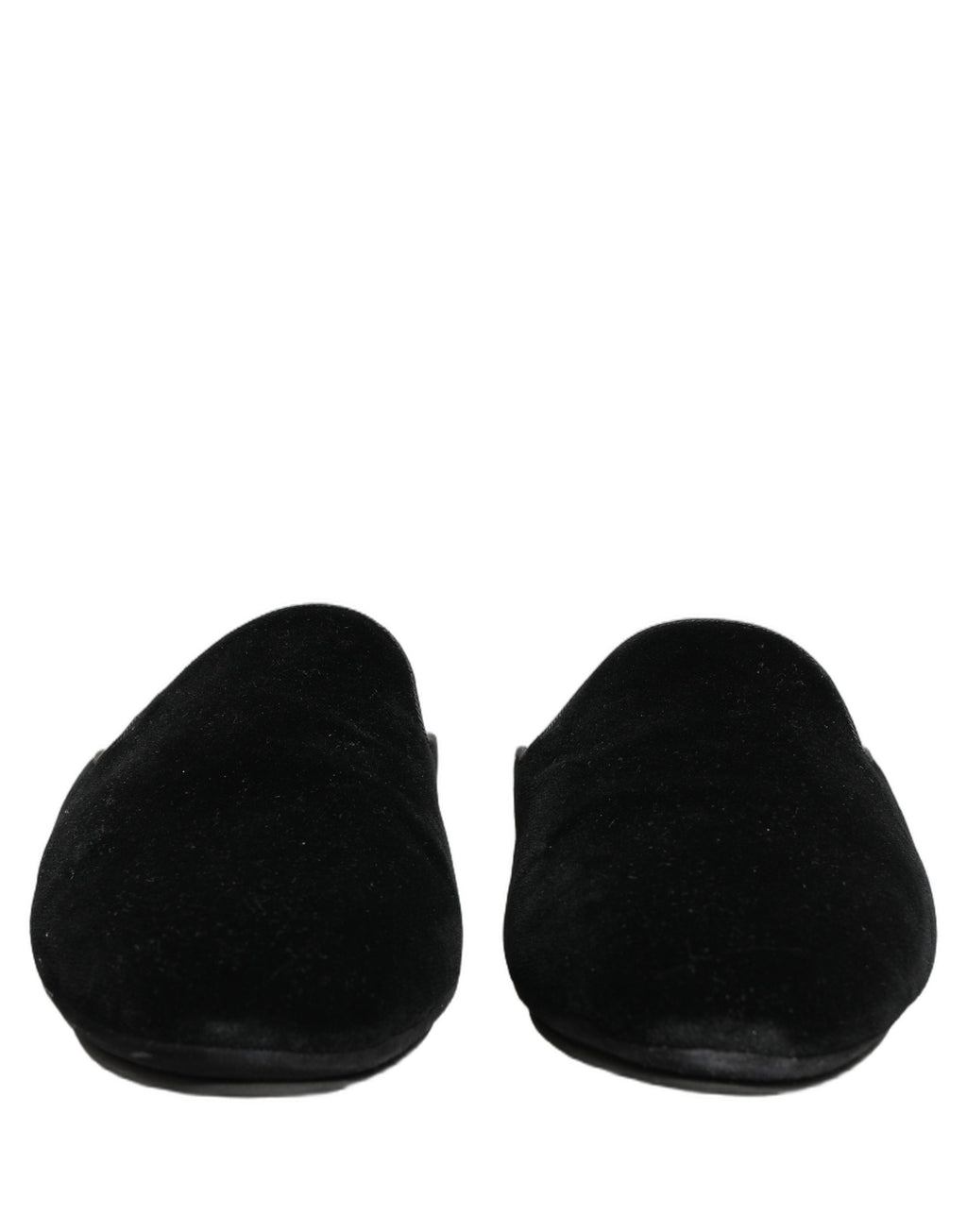 Black Suede Slides Flat Slipper Men Shoes