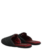 Black Floral Brocade Slides Slippers Shoes