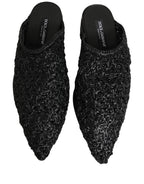 Black Mules Slides Slippers Men Flats Shoes