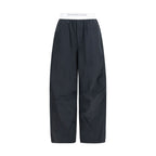 Black Cotton Casual Pants