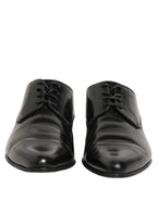 Black Leather Derby Dress Men Formal Shoes