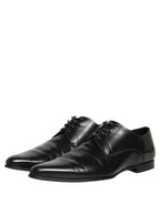 Black Leather Derby Dress Men Formal Shoes