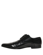 Black Leather Derby Dress Men Formal Shoes