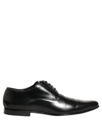 Black Leather Derby Dress Men Formal Shoes