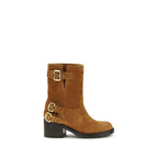 Brown Calf Leather Bos Taurus Ankle Boots