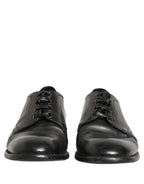 Black Leather Derby Dress Men Formal Shoes