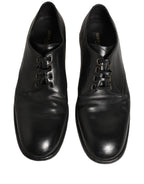 Black Leather Derby Dress Men Formal Shoes