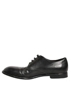 Black Leather Derby Dress Men Formal Shoes