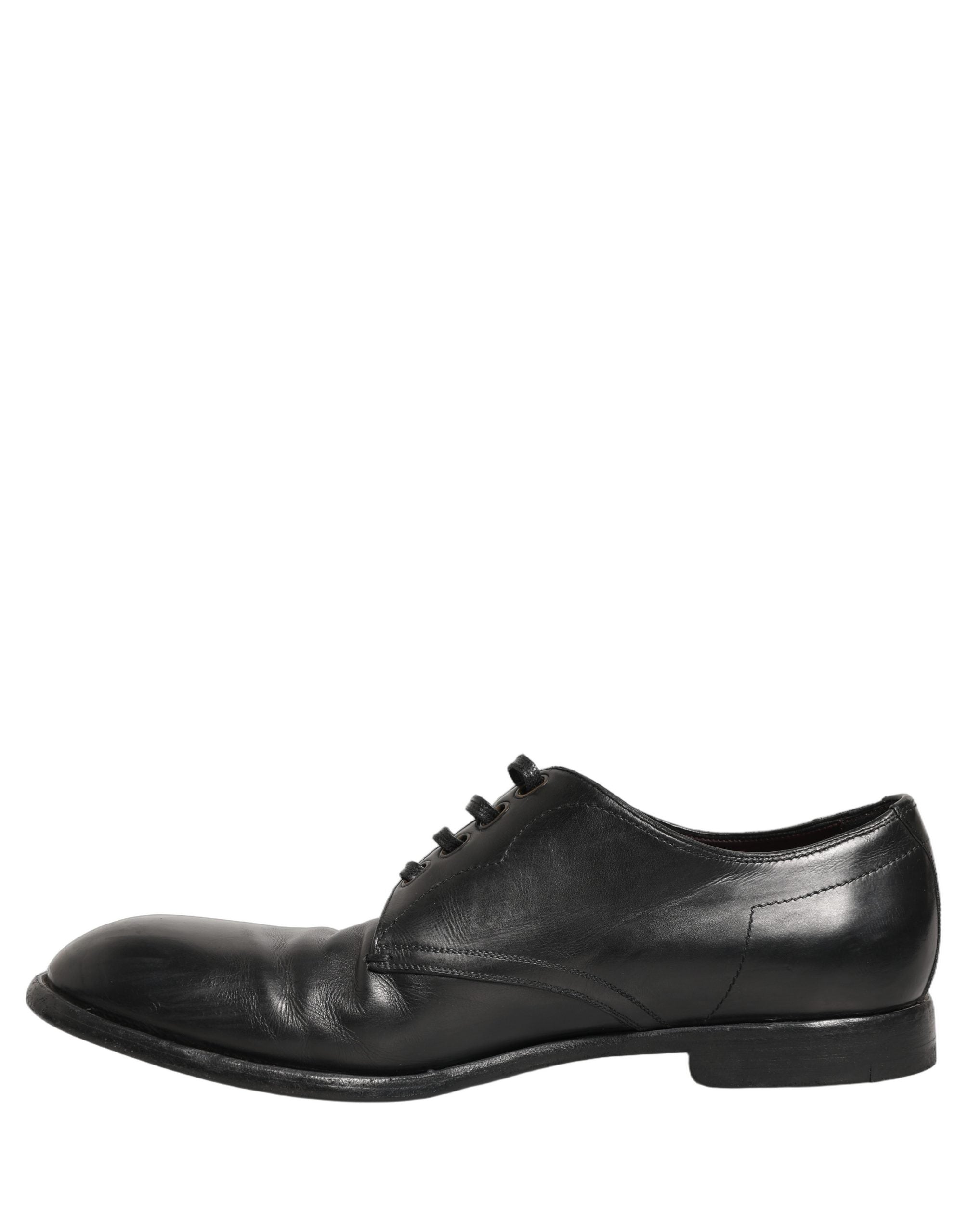 Black Leather Derby Dress Men Formal Shoes