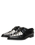 Black Embellished Derby Monk Strap Men Shoes