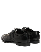 Black Embellished Derby Monk Strap Men Shoes