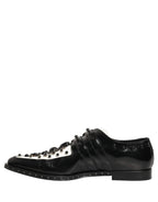 Black Embellished Derby Monk Strap Men Shoes