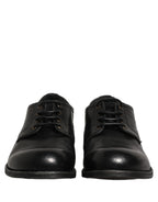 Black Leather Men Derby Dress Formal Shoes