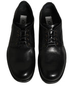Black Leather Men Derby Dress Formal Shoes