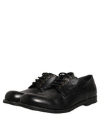 Black Leather Men Derby Dress Formal Shoes
