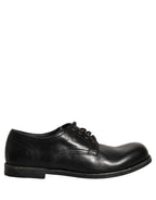 Black Leather Men Derby Dress Formal Shoes