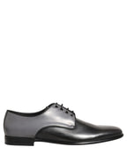 Black Leather Men Derby Dress Formal Shoes