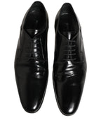 Black Leather Men Derby Dress Formal Shoes