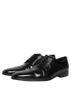 Black Leather Men Derby Dress Formal Shoes
