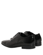 Black Leather Men Derby Dress Formal Shoes