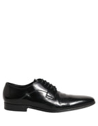 Black Leather Men Derby Dress Formal Shoes