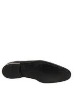 Black Leather Men Derby Dress Formal Shoes