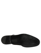 Black Leather Men Derby Dress Formal Shoes