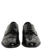 Black Leather Men Derby Dress Formal Shoes