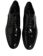 Black Leather Men Derby Dress Formal Shoes
