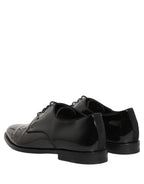 Black Leather Men Derby Dress Formal Shoes