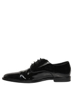 Black Leather Men Derby Dress Formal Shoes