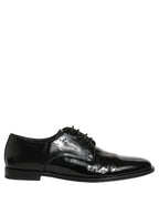 Black Leather Men Derby Dress Formal Shoes