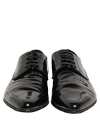 Black Leather Derby Dress Men Formal Shoes