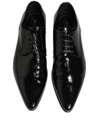 Black Leather Derby Dress Men Formal Shoes